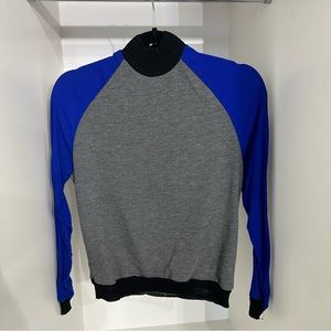 Zara Bright Blue Black Gray Sweater